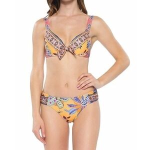 Becca Multi Tapestry Bloom Convertible Push-Up Bikini Top and Reversible Bottoms